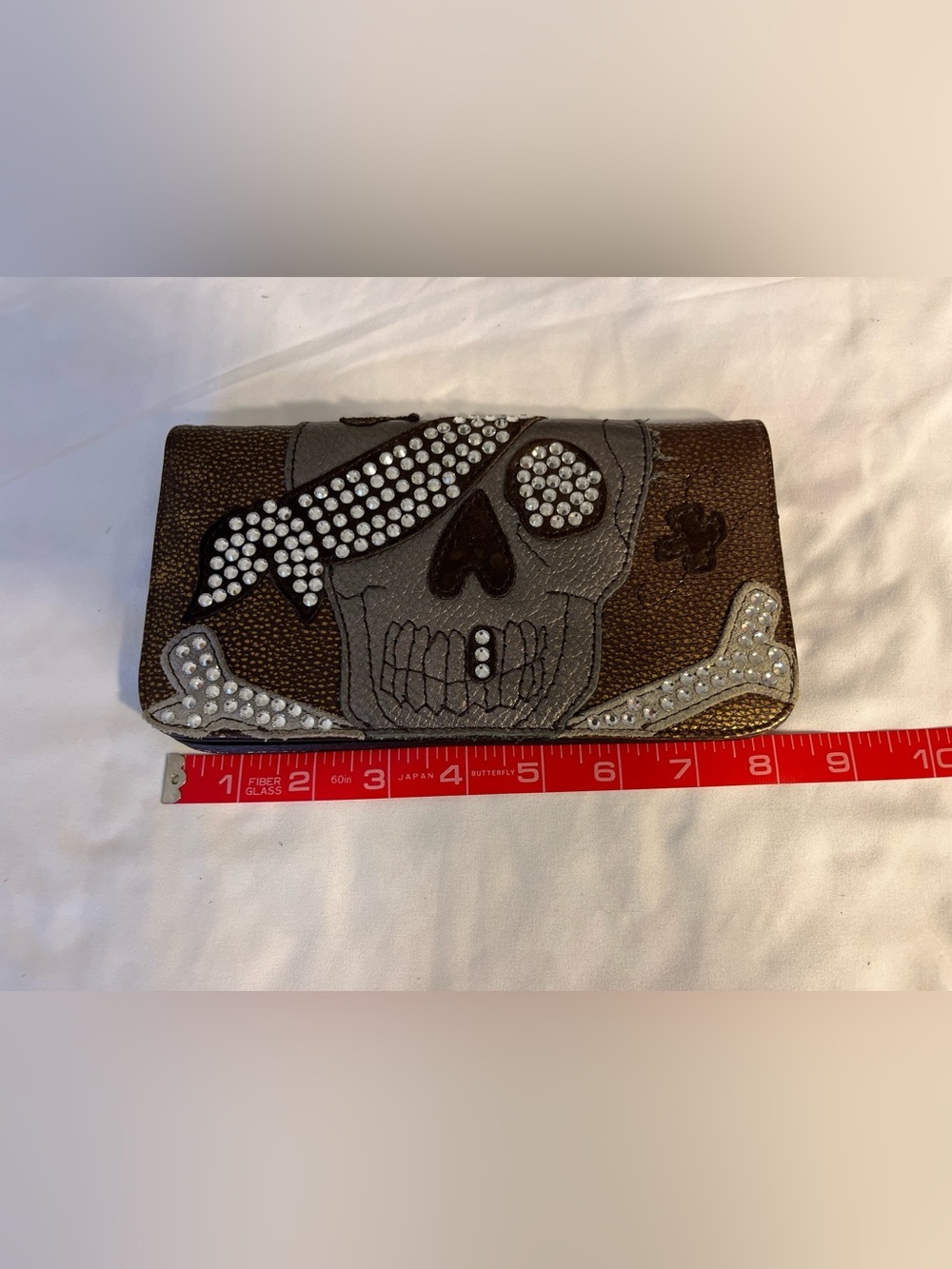 Charm & Luck Rhinestone Skull Wallet - Picture 11 of 11